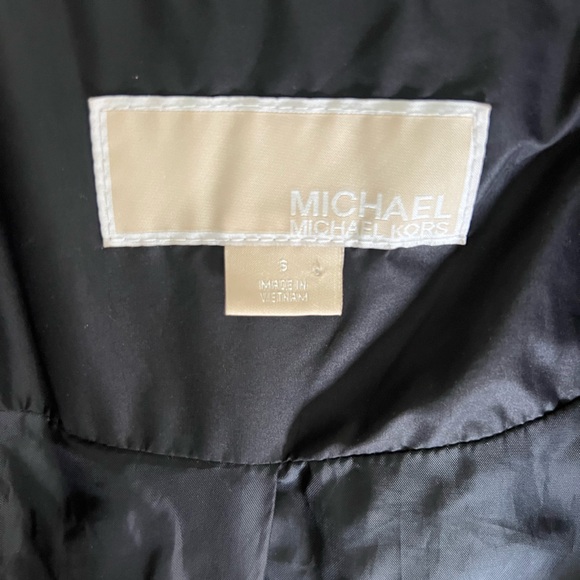 Michael Kors Quilted Black Jacket Puffer Utility Coat Sporty Chic Classic Style - Picture 3 of 10